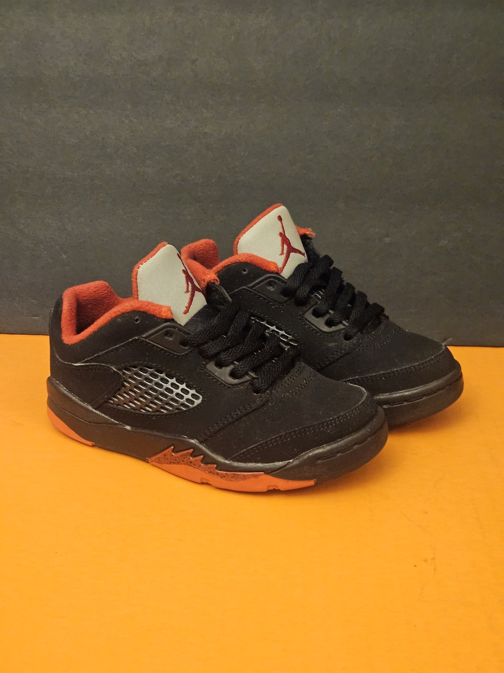 Air Jordan Boys Black & Red Low Top Sneakers
